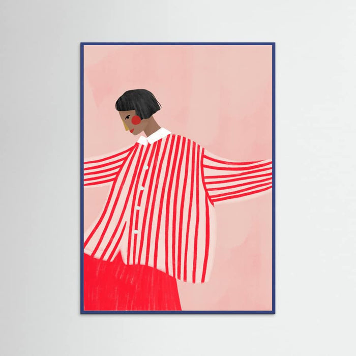The Woman With the Red Stripes Poster – poster and art print