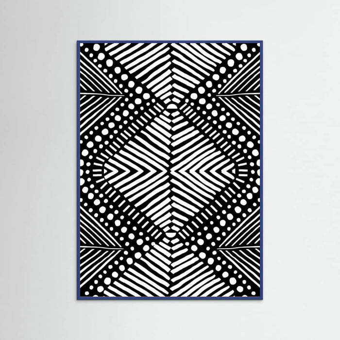 Blue Wood Tribal Poster