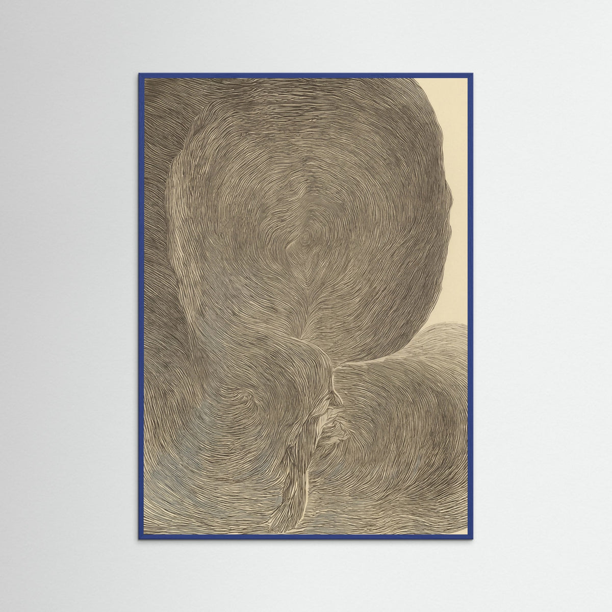 Blue Wood Whispering Contours