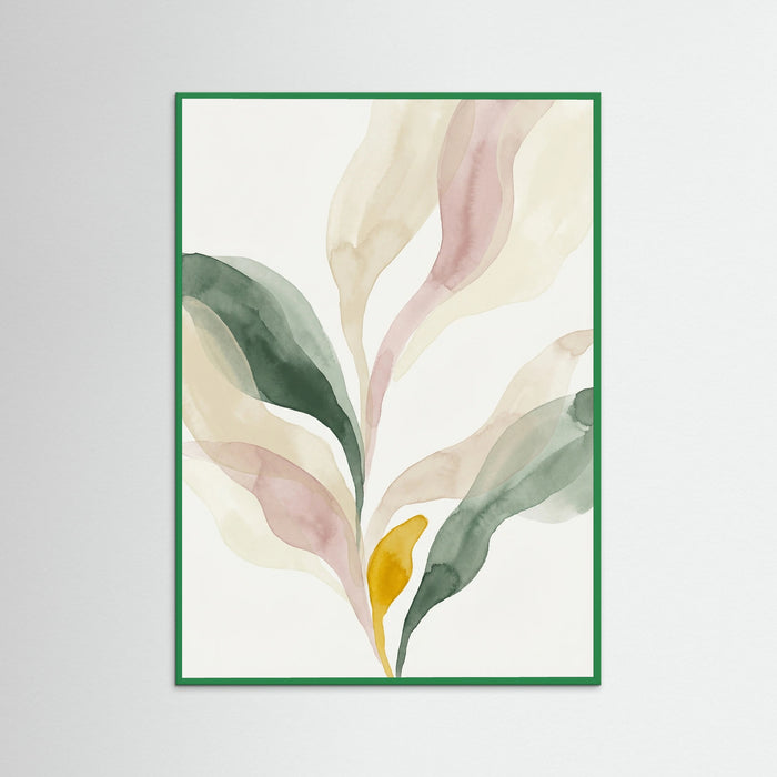 Green Wood Abstract Petal Forms