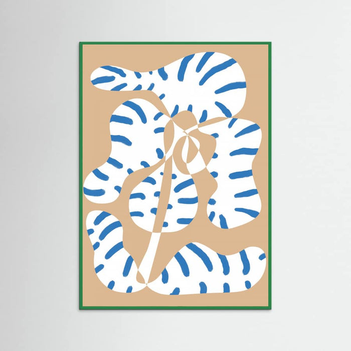 Abstract Shapes Flower Tiger print Poster – plakat og kunsttryk