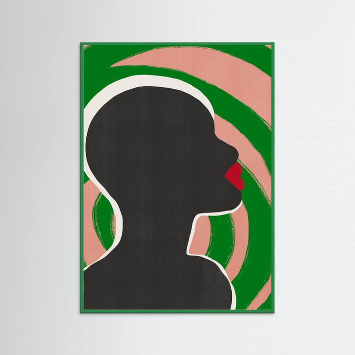 Anonymous Portrait In Green Spiral Poster – poster and art print
