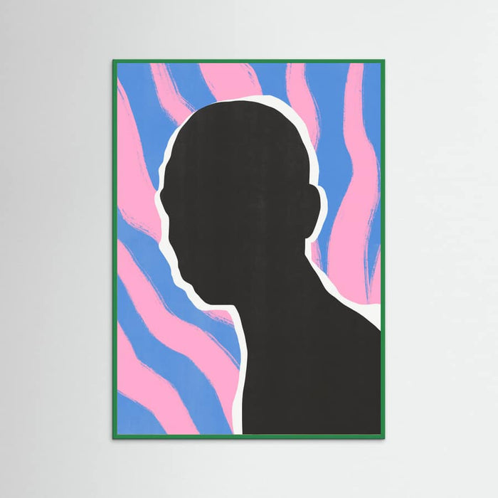 Anonymous Portrait In Stripes Poster – plakat og kunsttryk