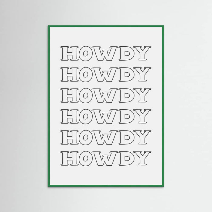 Black Howdy -juliste – juliste ja taidepainatus