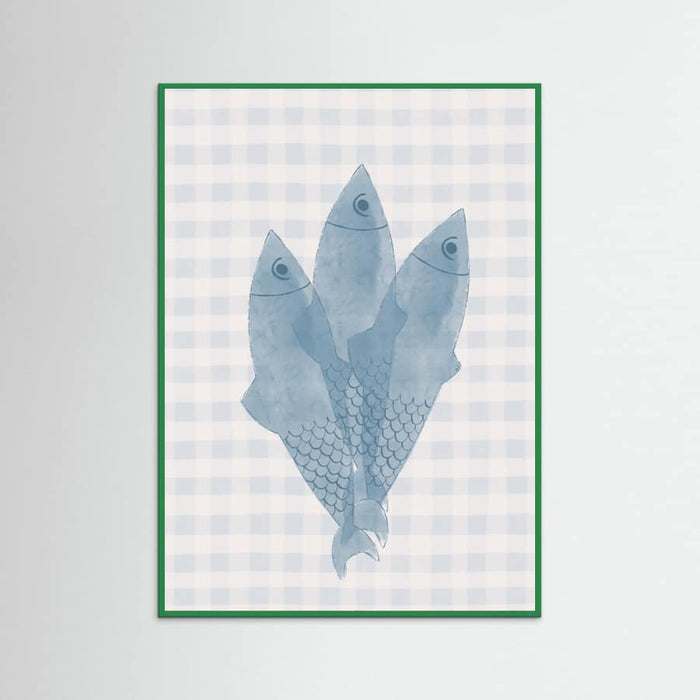 Blue Sardines Poster – plakat og kunsttryk