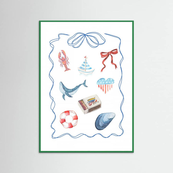 Coastal Collage Poster – poster and art print