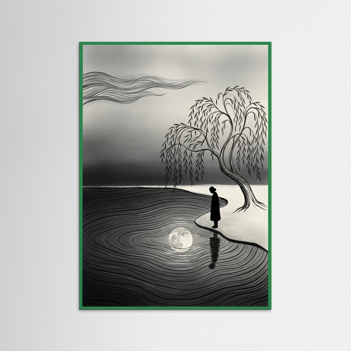Green Wood Contemplative Horizon