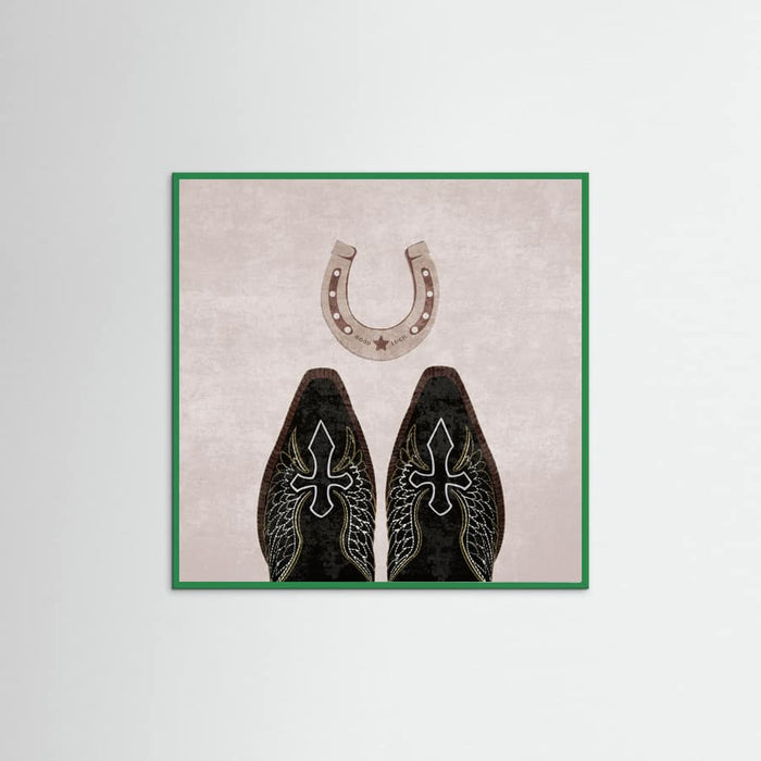 Póster Cowboy Boots and Horseshoe – póster e impresión artística