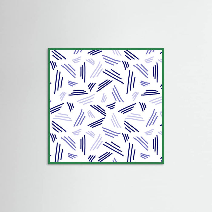 Póster Falling Triple Lines Navy Blue – póster e impresión artística