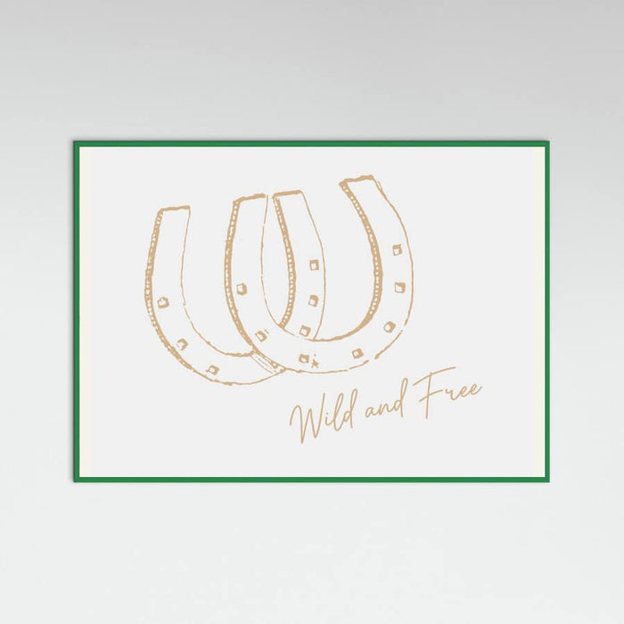 Plakat Horseshoe Wild and Free Neutral – plakat i druk artystyczny