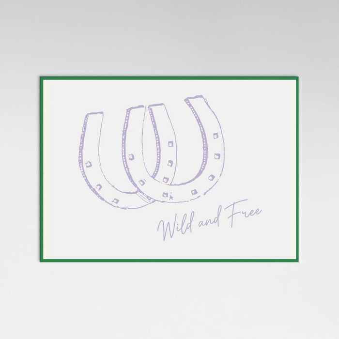 Horseshoe Wild and Free Purple Poster – Poster und Kunstdruck
