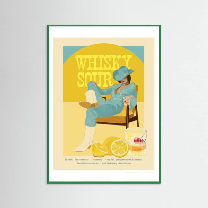 Green Wood Jlr Cocktails Whiskysour Poster