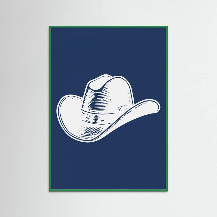 Plakat Navy Blue Cowboy Hat – plakat i druk artystyczny