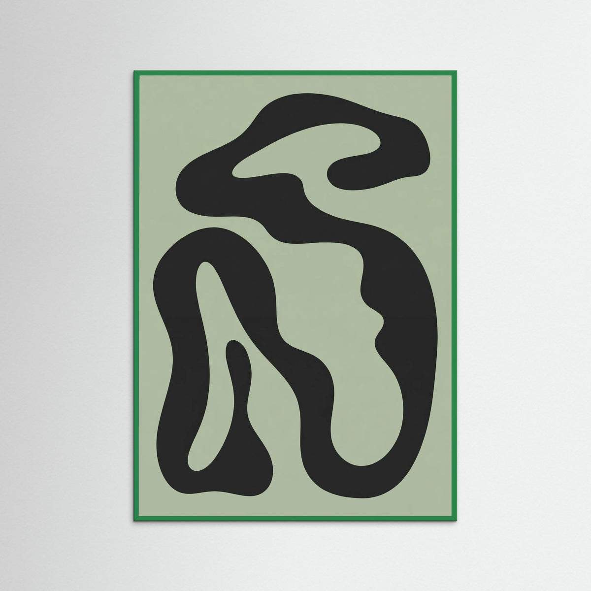 Green Wood Organic Shapes Abstraction