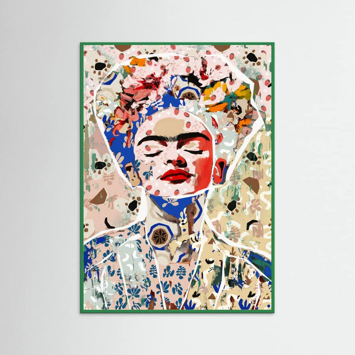 Green Wood Pattern play no 18 (Frida) Poster