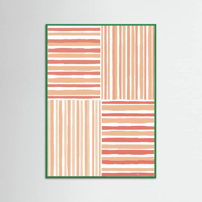 Peach Stripes Poster – Poster und Kunstdruck