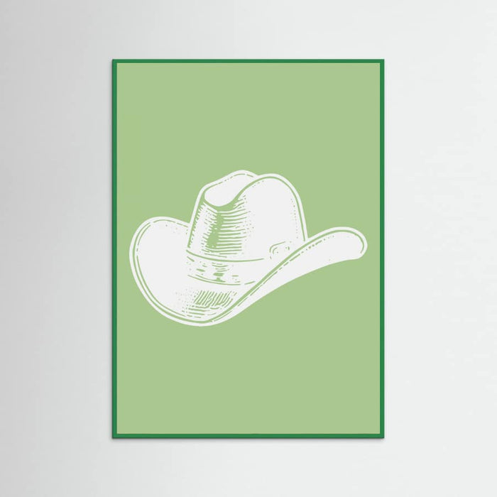 Plakat Sage Green Cowboy Hat – plakat i druk artystyczny