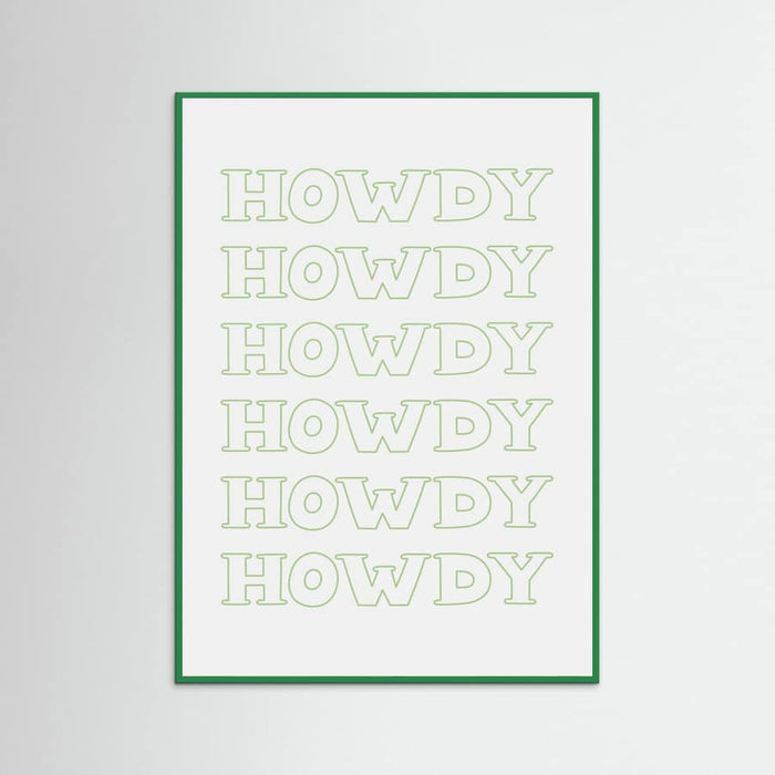 Plakat Sage Green Howdy – plakat i druk artystyczny