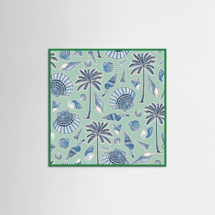Affiche Sea Shells and Palmtrees Mint – affiche et impression d’art