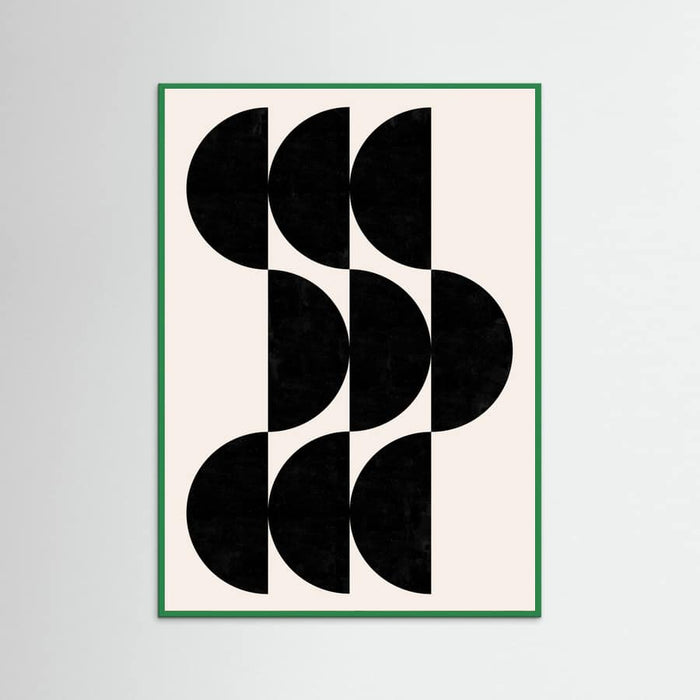 Green Wood Shape By Cats and Dotz 30 X 42 Inches Textured Black Poster