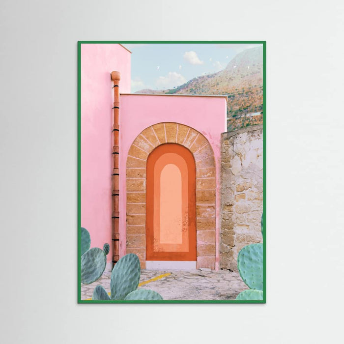Green Wood Sicilian Arch Poster