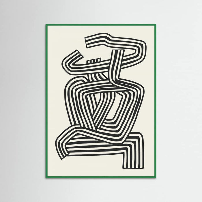 Stripe Woman Portrait Poster – poster and art print