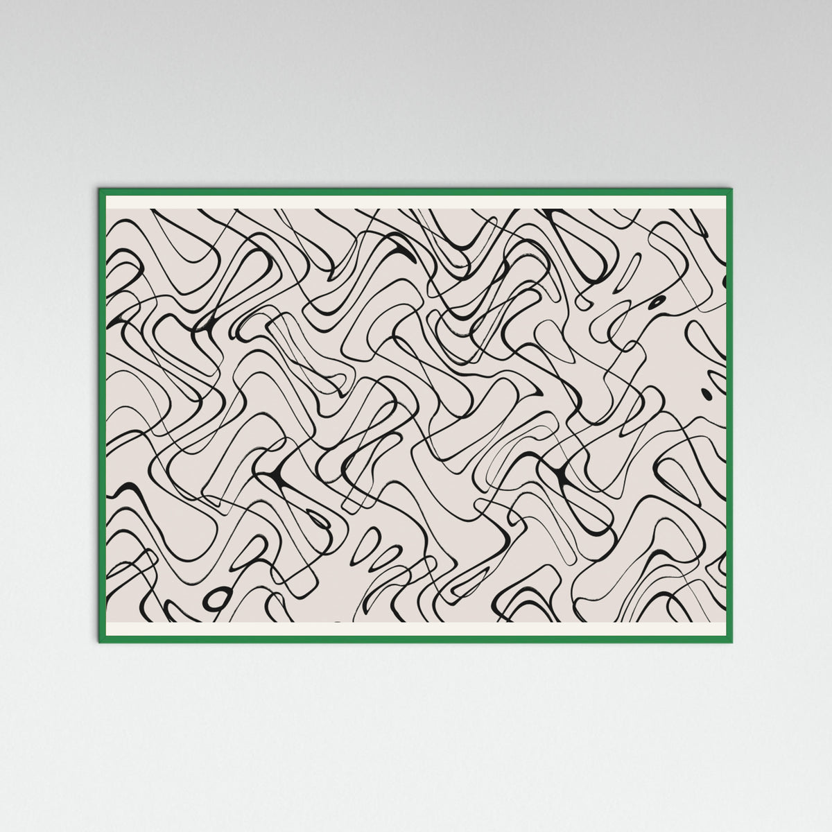 Green Wood Thin Shakey Lines Poster