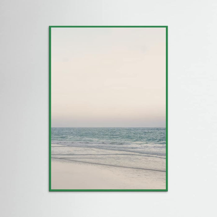Warm Serene Beach Landscape Clear Sky Poster – plakat og kunsttryk