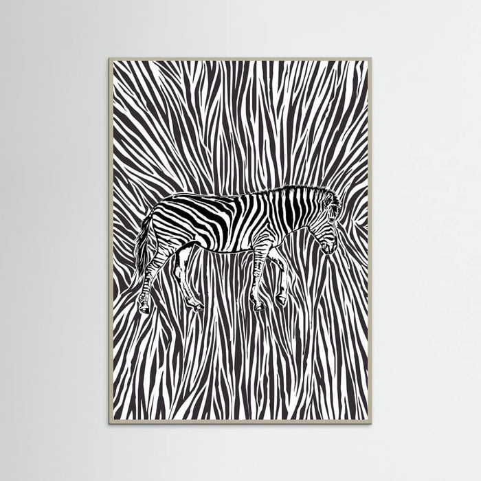 Affiche African Zebra striking camouflage – affiche et impression d’art