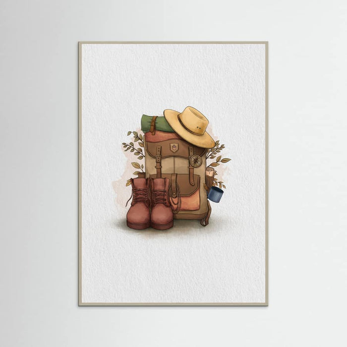 Backpack Travel Poster – poster and art print