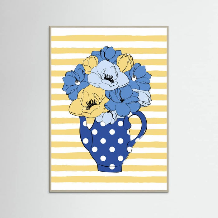 Blue Flowers Poster – poster och konsttryck