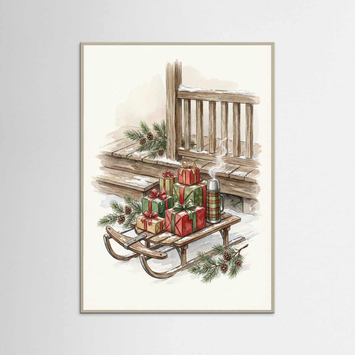 Grey Wood Christmas Drive