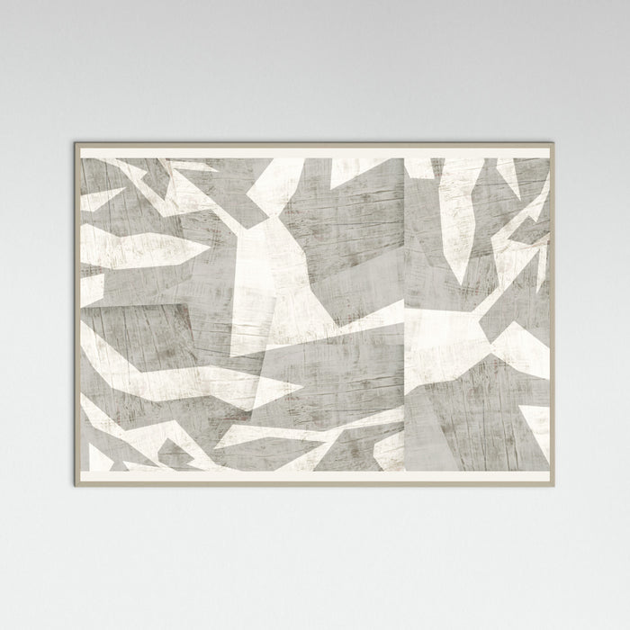Grey Wood Fractured Light 2 Poster