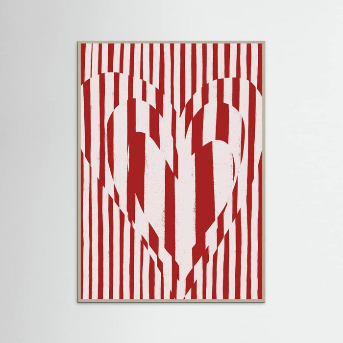 Heart in Stripes Poster – poster and art print