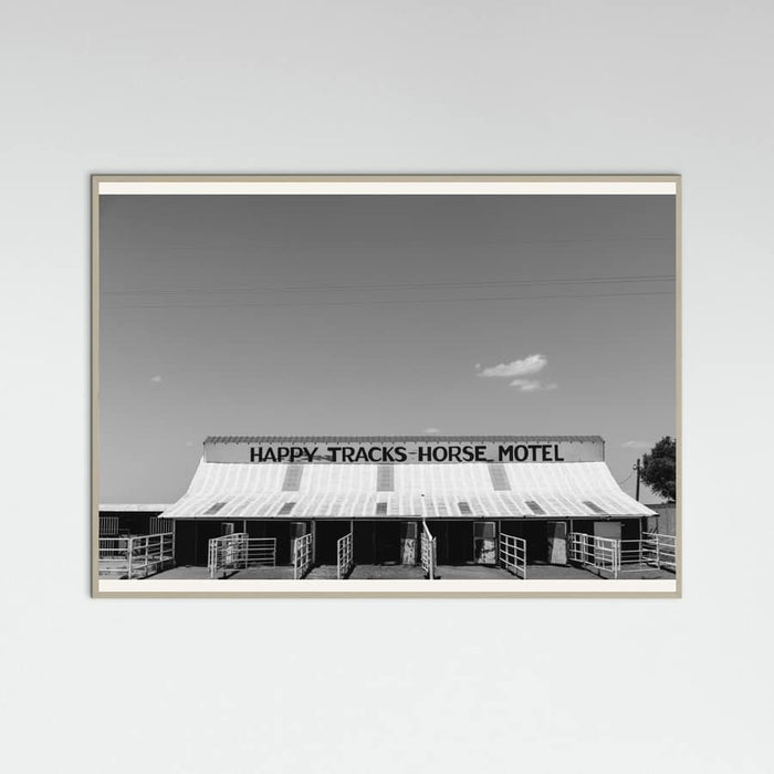 Grey Wood Horse Motel Poster