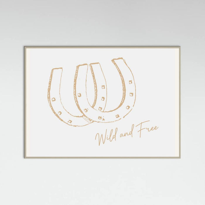 Plakat Horseshoe Wild and Free Neutral – plakat i druk artystyczny