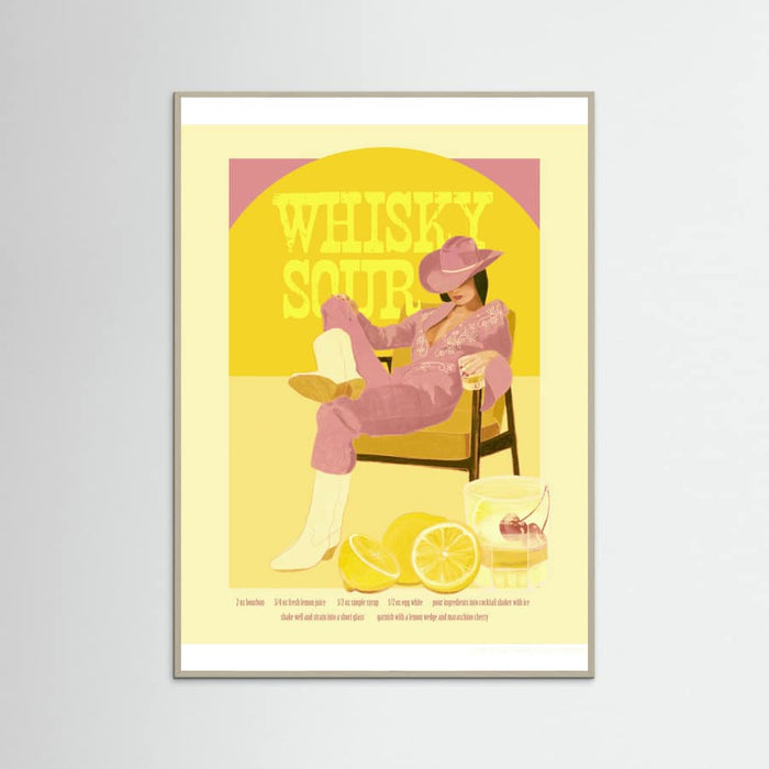 Grey Wood Jlr Whiskysour Pink Copy Poster