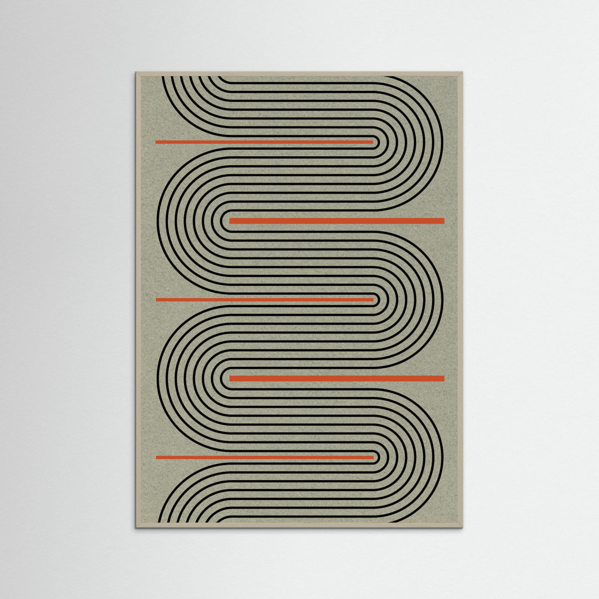 Grey Wood Modern Contemporary Balance No.1 Poster