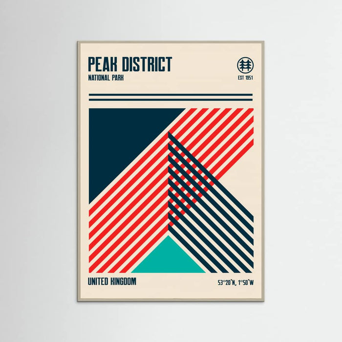 Peak District National Park Travel Poster – Poster und Kunstdruck