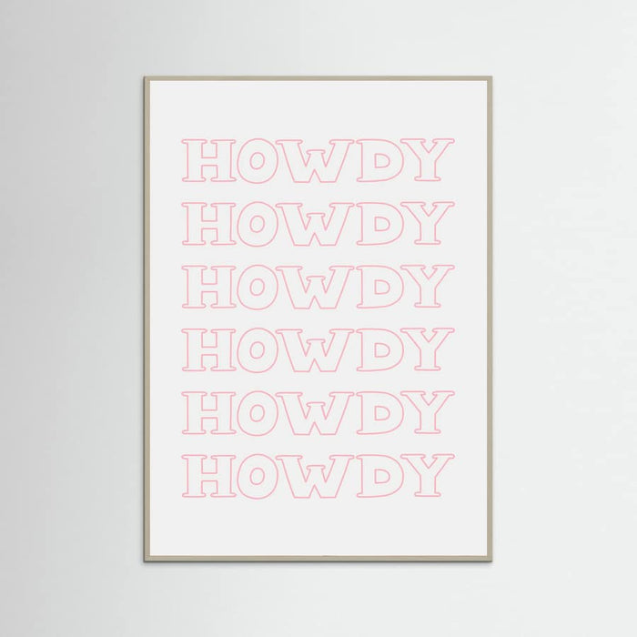 Pink Howdy Poster – plakat og kunsttryk