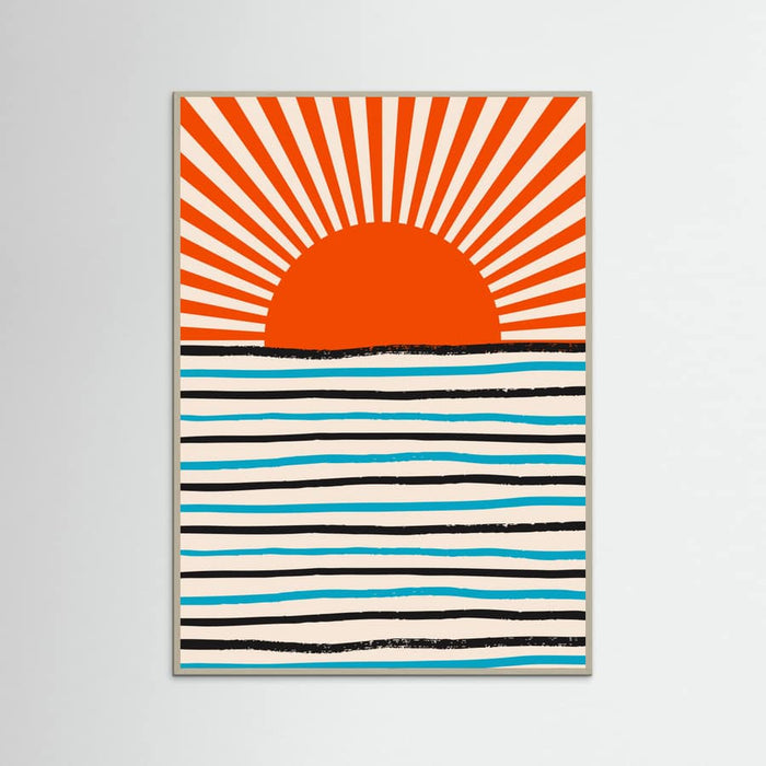 Póster Red Sun and Sea – póster e impresión artística