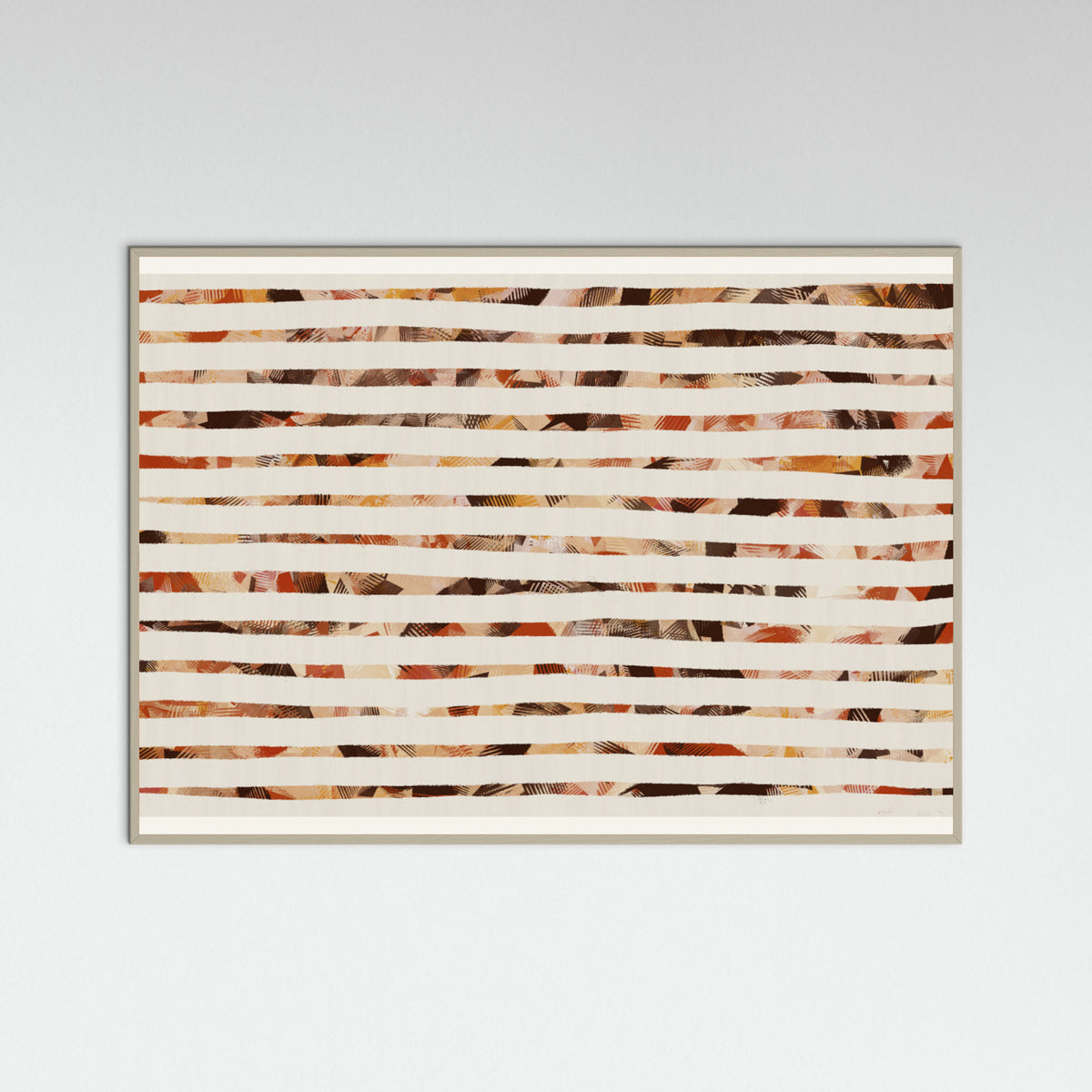 Grey Wood Stripes of Earthy Warmth Poster