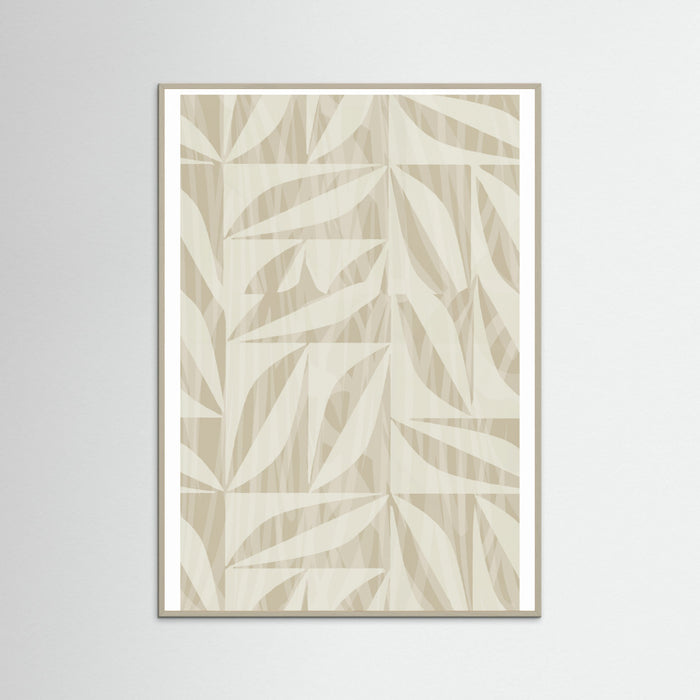 Grey Wood Subtle Botanical Pattern 2 Poster