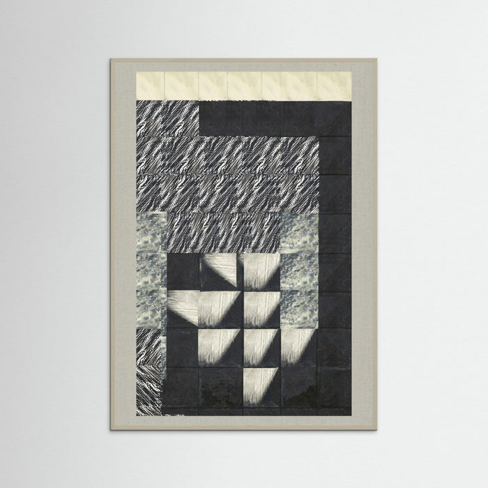 Grey Wood Textured Tides 2 Poster
