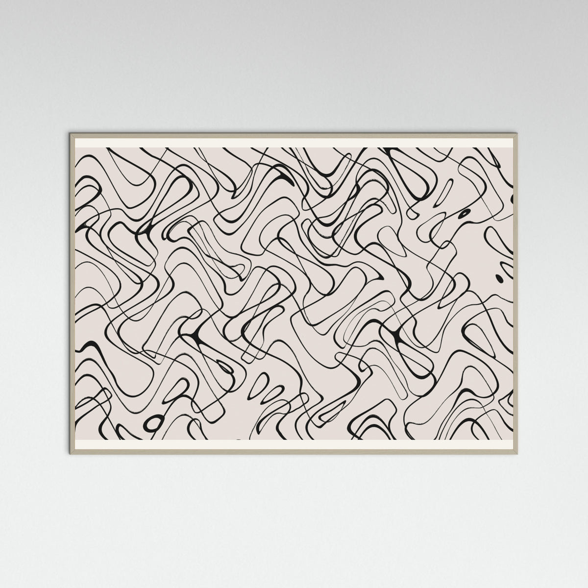 Grey Wood Thin Shakey Lines Poster
