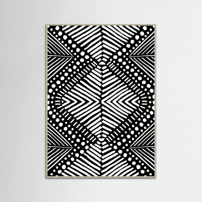 Grey Wood Tribal Poster