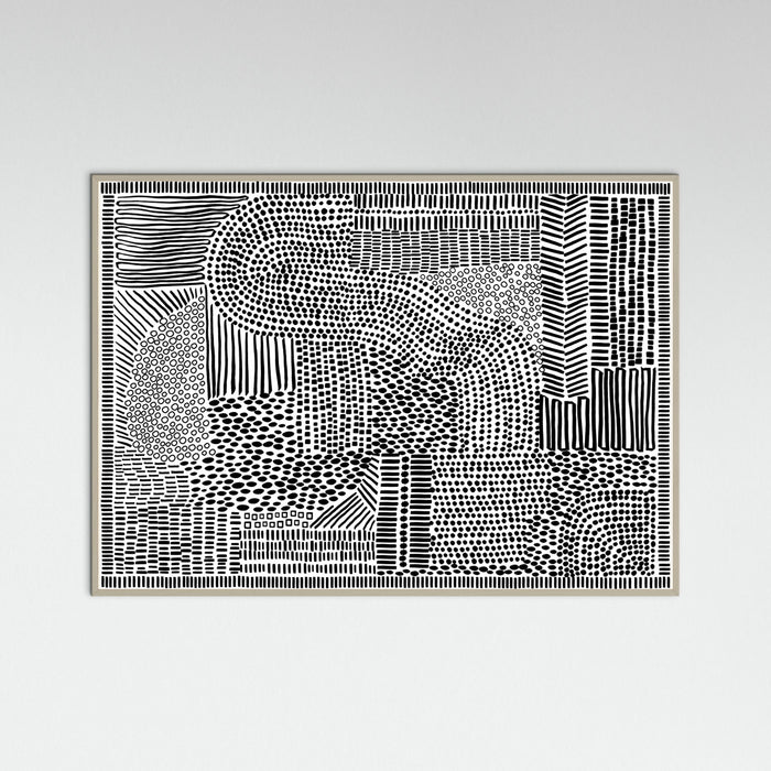 Grey Wood Tribal Tapestry Poster