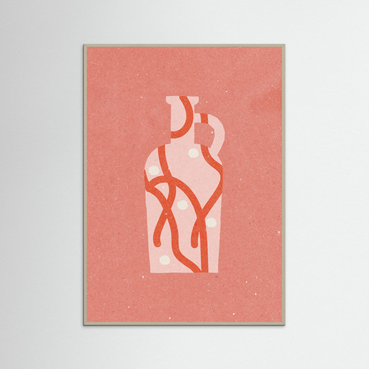 Grey Wood Vase 4 Poster