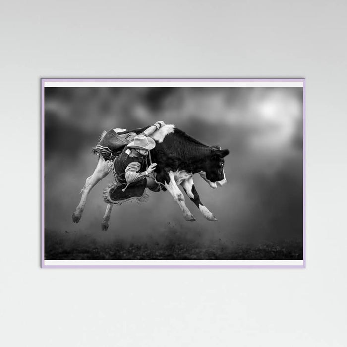 Lilac Wood Bucking Calf Ride Poster