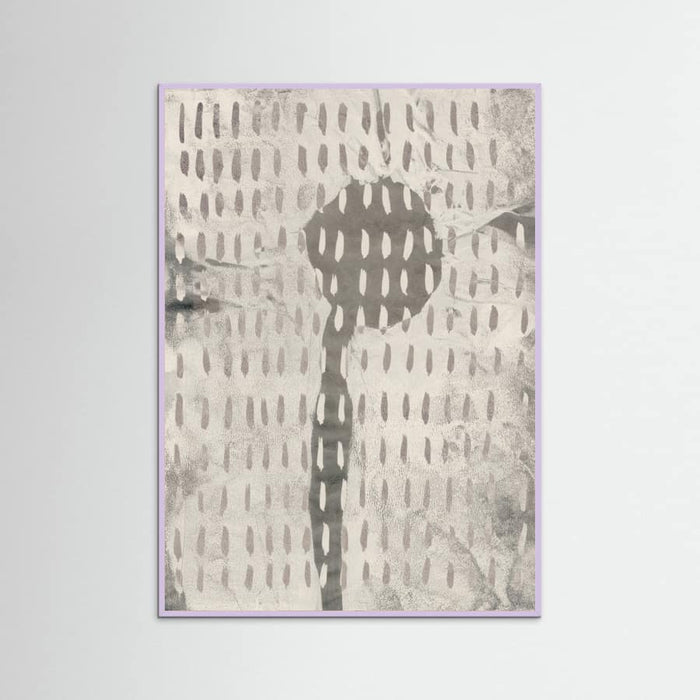 Lilac Wood Contemporary Abstract In White and Grey Poster